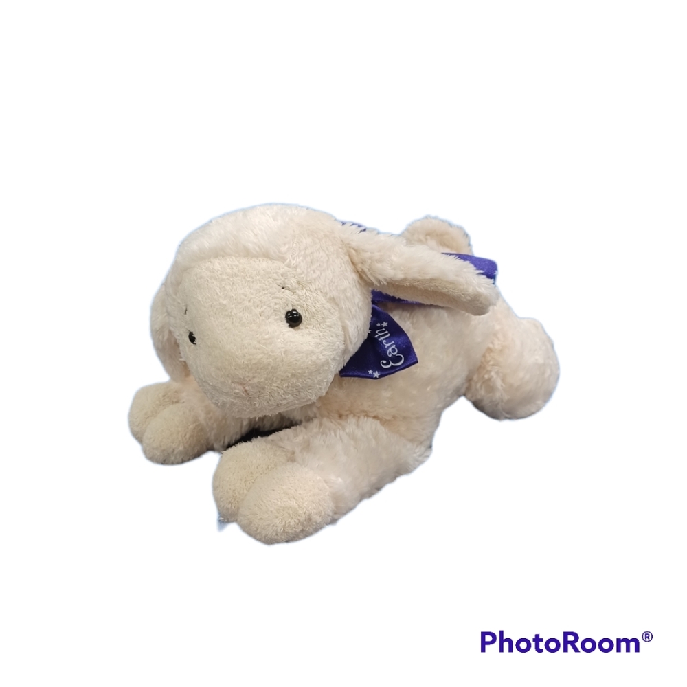 ✓GANZ Heritage Collection Stuffed Animal LAMB Sheep peace on Earth Laying